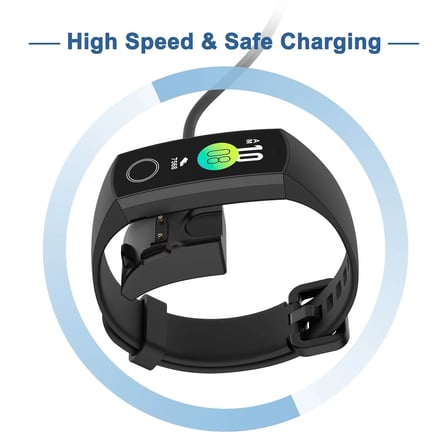 CaseOnn Honor Band 4 Manyetik USB Hızlı Şarj Kablosu Siyah