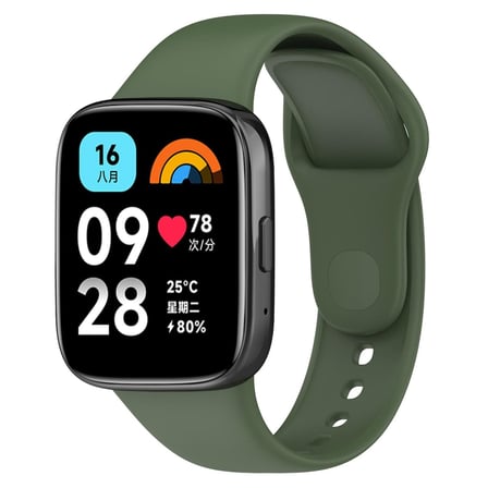 CaseOnn Xiaomi Redmi Watch 3 Lite Kordon Esnek Spor Silikon Kayış Koyu Yeşil