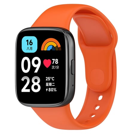 CaseOnn Xiaomi Redmi Watch 3 Lite Kordon Esnek Spor Silikon Kayış Turuncu