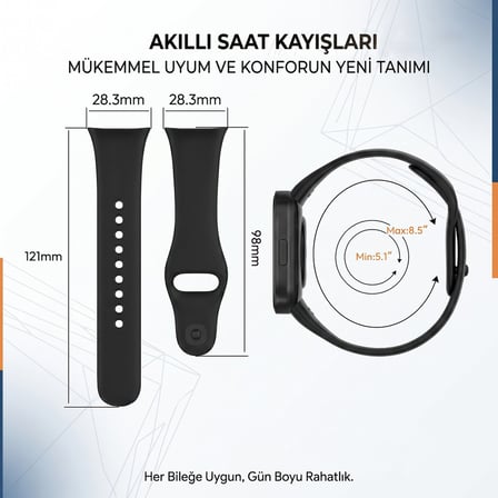 CaseOnn Xiaomi Redmi Watch 3 Lite Kordon Esnek Spor Silikon Kayış Turuncu