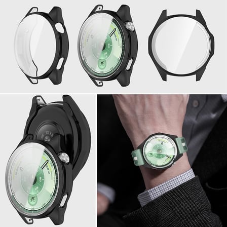 CaseOnn Huawei Watch GT 6 46mm Kılıf Ekran Korumalı 360 Tam Koruma Siyah