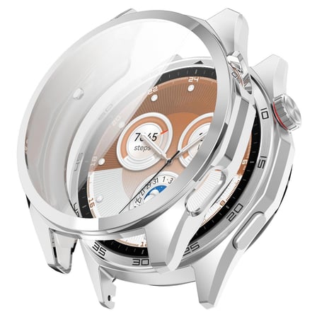 CaseOnn Huawei Watch GT 6 46mm Kılıf Ekran Korumalı 360 Tam Koruma Gümüş