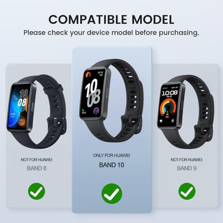 CaseOnn Huawei Band 8 Kılıf Ekran Korumalı 360 Tam Koruma Şeffaf