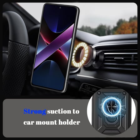 CaseOnn OPPO Reno 15 Pro 5G Kılıf Sürgülü Kamera Korumalı Yüzüklü Mıknatıslı Tank Kapak Lacivert