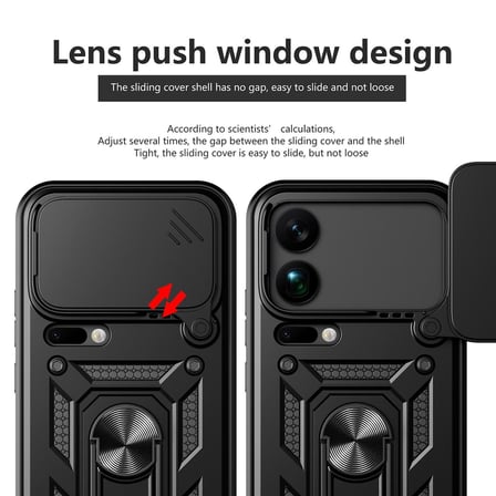 CaseOnn Xiaomi 17 Pro Max Kılıf Sürgülü Kamera Korumalı Yüzüklü Mıknatıslı Tank Kapak Lacivert