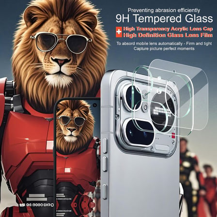 CaseOnn Nothing Phone (4a) Pro 9H Üstün Koruma Kamera Lens Koruyucu Şeffaf