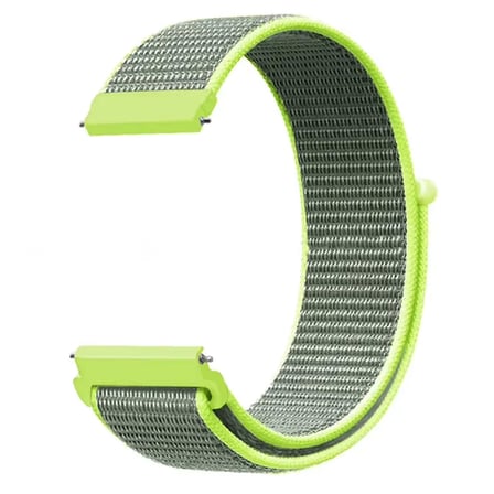 CaseOnn Samsung Galaxy Watch 4 Classic 46mm Kordon Hasır Kumaş Nylon Kayış Koyu Yeşil