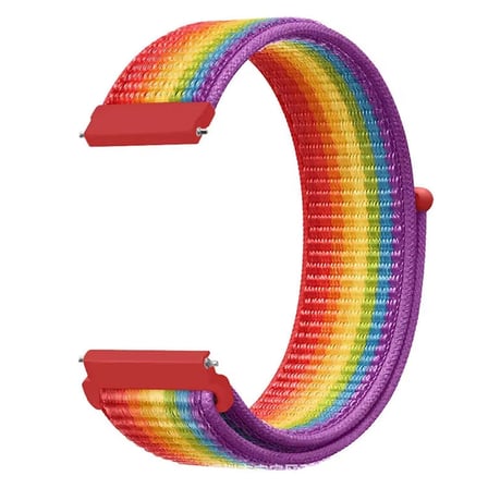 CaseOnn Samsung Galaxy Watch 5 44mm Kordon Hasır Kumaş Nylon Kayış Pride Renkli