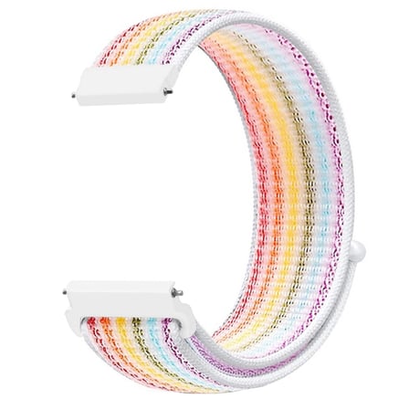 CaseOnn Amazfit Cheetah 2 Pro Kordon Hasır Kumaş Nylon Kayış Pride Beyaz