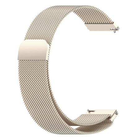 CaseOnn Realme Watch Kordon Manyetik Metal Hasır Kayış Starlight