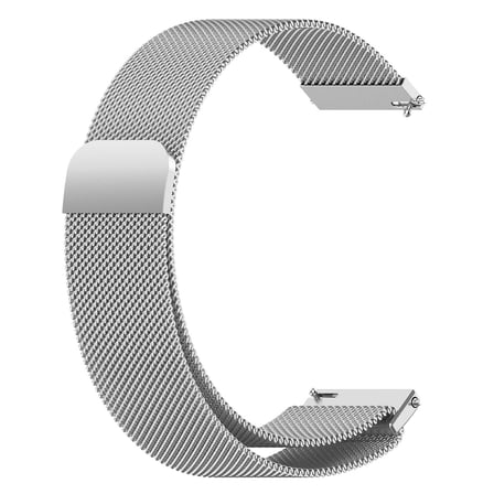 CaseOnn OnePlus Nord Watch Kordon Manyetik Metal Hasır Kayış Gümüş