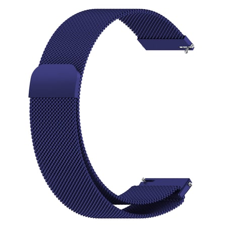 CaseOnn Fossil Gen 5 Carlyle HR Kordon Manyetik Metal Hasır Kayış Lacivert