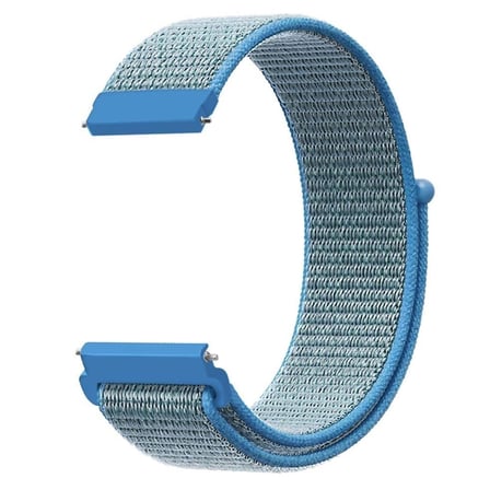 CaseOnn TicWatch C2 Plus (Onyx) Kordon Hasır Kumaş Nylon Kayış Mavi