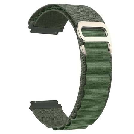 CaseOnn Honor Watch 6 Kordon Titanyum G-Kancalı Alpin Kumaş Kayış Yeşil