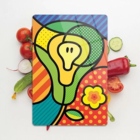 Decovetro Cam Kesme Tahtası Armut Desenli 30x40 Cm