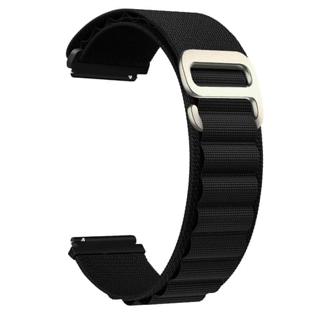 CaseOnn Huawei Watch GT 2 42mm Kordon Titanyum G-Kancalı Alpin Kumaş Kayış Siyah