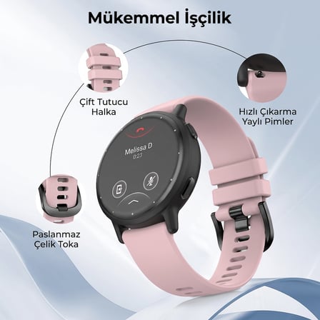 CaseOnn Xiaomi Watch S4 41mm Kordon Tokalı Esnek Spor Silikon Kayış Lacivert