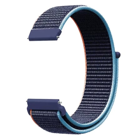 CaseOnn Huawei Watch GT 5 41mm Kordon Hasır Kumaş Nylon Kayış Lacivert Turuncu
