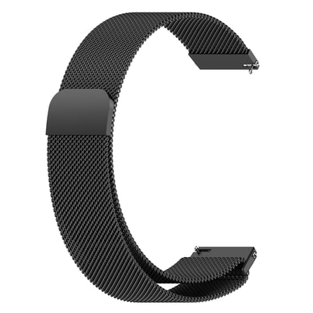 CaseOnn Garmin Forerunner 265S Kordon Manyetik Metal Hasır Kayış Siyah