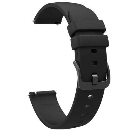 CaseOnn Garmin vivomove 3S Kordon Tokalı Esnek Spor Silikon Kayış Siyah