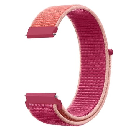 CaseOnn TCL Movetime Watch MT40 Kordon Hasır Kumaş Nylon Kayış Fuşya