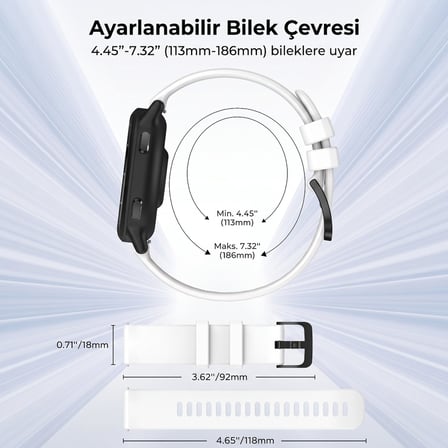 CaseOnn Fossil Gen 6 (42mm) Kordon Tokalı Esnek Spor Silikon Kayış Mürdüm