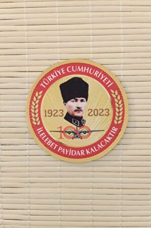 Turkiye Cumhuriyeti 1923 2023 100. Yil ilelebet Payidar Kalacaktir 3D Fermateks Kabartma Patch Arma