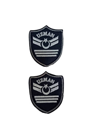 Hava Kuvvetleri Uzman Cavus 3 Kademe Lacivert Zemin Nakisli Mini Polar Arma Rutbesi