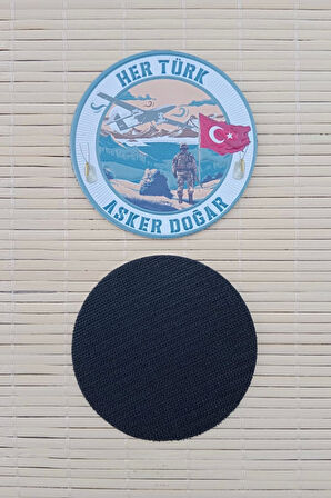 Her Turk Asker Dogar 3d TPU Termoplastik Silikon Kabartma islemeli Arma Pec Patch