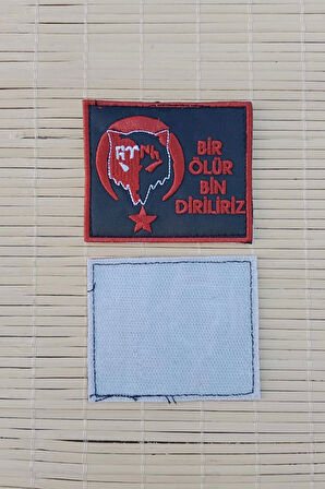 bir olur bin diriliriz kirmizi nakis islemeli arma pec patch