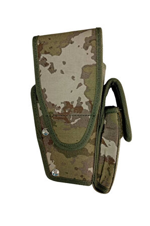 Sol El Kara Kuvvetleri Yeni Kamuflaj Renkli Tek Emniyetli Sarjorluklu Palaskaya Kemere Gecirmeli Sallama Silah Kilifi