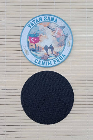 Vatan Sana Canim Feda 3D Termoplastik Silikon Kabartma Arma Pec Patch