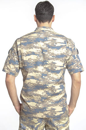 Hava Kuvvetleri Yeni Kamuflaj Renkli Kisa Kollu Orjinal Taktik Askeri Gomlek Short Sleeve Camouflage