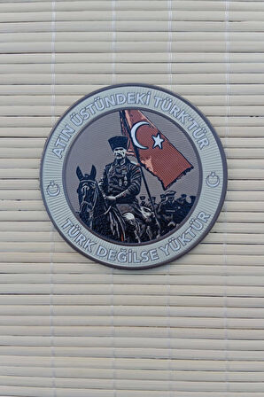 Atin Ustundeki Turktur Turk Degilse Yuktur 3D Termoplastik Silikon Kabartma Arma Pec Patch