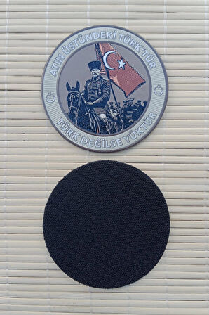 Atin Ustundeki Turktur Turk Degilse Yuktur 3D Termoplastik Silikon Kabartma Arma Pec Patch