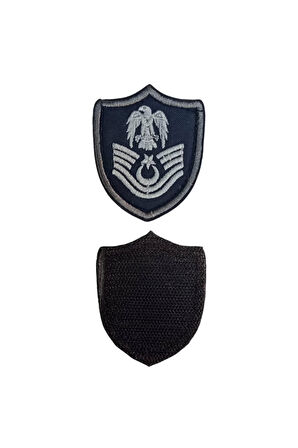 Hava Kuvvetleri Astsubay Kidemli Ustcavus Lacivert Zemin Kartal Nakisli Mini Polar Rutbesi