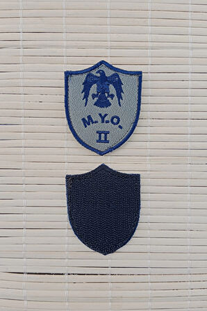 Hava Kuvvetleri Meslek Yuksek Okulu MYO 2 Gri Zemin Kartal Nakisli Mini Tisort Rutbe