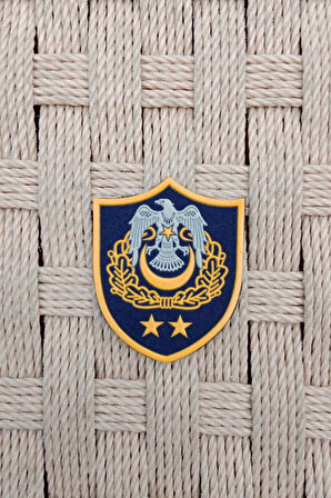 Hava Kuvvetleri Subay Yarbay Lacivert Zemin Kartal Nakisli Sirmali Mini Plastik Yelek Rutbe