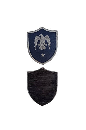 Hava Kuvvetleri Tegmen Lacivert Zemin Kartal Nakisli Mini Polar Arma Rutbesi