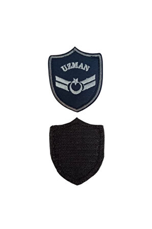 Hava Kuvvetleri Uzman Cavus Lacivert Zemin Nakisli Mini Polar Rutbesi