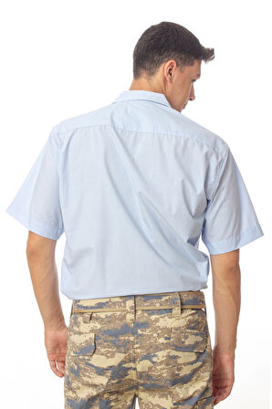 hava kuvvetleri astsubay ve uzman cavus kisa kollu safari mavi gomlek