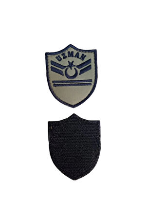 Hava Kuvvetleri Uzman Cavus 2 Kademe Gri Zemin Nakisli Mini Tisort Rutbesi