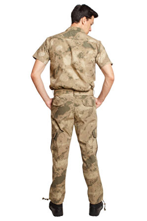Jandarma Kamuflaj Renkli Kisa Kollu Cepli Taktik Gomlek Dogu Komando Kamuflaj Taktik Pantolon Alt Ust Takim