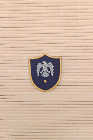 Hava Kuvvetleri Subay Tegmen Lacivert Zemin Kartal Nakisli Plastik Mini Yelek Rutbesi