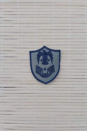 Hava Kuvvetleri Astsubay Kidemli Ustcavus Gri Zemin Kartal Nakisli Mini Tisort Rutbesi