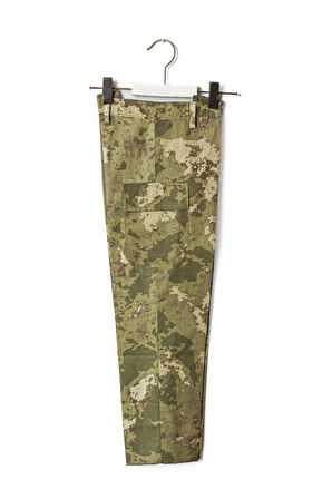 Kara Kuvvetleri Kamuflaj Renkli Uzun Kollu Yarbay Komando Fularli Karaci Cocuk Kostum Takim