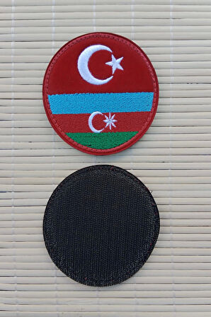 azerbaycan turkiye bayrakli nakis islemeli arma pec patch