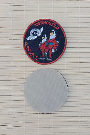 123.cu filo palaz siyah zemin nakis islemeli arma pec patch