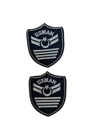 Hava Kuvvetleri Uzman Cavus 4 Kademe Lacivert Zemin Nakisli Mini Polar Arma Rutbesi