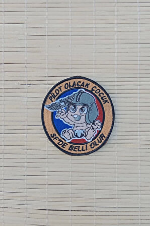 pilot olacak cocuk sf de belli olur nakis islemeli arma pec patch